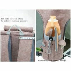 Perle Rare Sac à Dos Pliable Pour Chien, Transporteur Pour Animaux De Compagnie, Sac à Dos De Transport Pour Chien Et Chat, Sac à Dos Pliable, Adapté Aux Activités De Randonnée Quotidiennes (gris) -Cage, caisse et transport pour chien Soldes 29865434 5