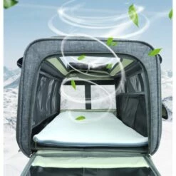 Triomphe Sac Pour Animaux De Compagnie Avec Pneu Sac De Voyage Pliable à Roue Universelle Amovible Sac Pour Chat De Grande Capacité Sac De Remorquage Pour Animaux De Compagnie -Cage, caisse et transport pour chien Soldes 30027990 3