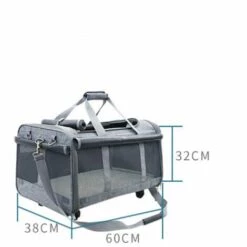 Triomphe Sac Pour Animaux De Compagnie Avec Pneu Sac De Voyage Pliable à Roue Universelle Amovible Sac Pour Chat De Grande Capacité Sac De Remorquage Pour Animaux De Compagnie -Cage, caisse et transport pour chien Soldes 30027990 5