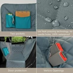 Betterlife Coussin De Protection Pour Siège Arrière De Voiture Pour Chien Gris== -Cage, caisse et transport pour chien Soldes 30049633 5