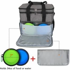 ILOVEMILAN Sac De Voyage Pour équipement Pour Chien + 2 Bols Pliants (bleu + Vert 350ml) 8 ILOVEMILAN Sac De Voyage Pour équipement Pour Chien + 2 Bols Pliants (bleu + Vert 350ml) -Cage, caisse et transport pour chien Soldes 30092219 4