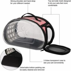 ABCRITAL Sac De Transport Pour Chien De Chat Et Autres Animaux De Compagnie Sac À Main Léger Et Respirant Avec Bandoulière Pour Voyage Sac De Transport Portable Pour Animaux De Compagnie Paniers De Transport Pour Voiture De Train D'Avion -Cage, caisse et transport pour chien Soldes 30647463 3