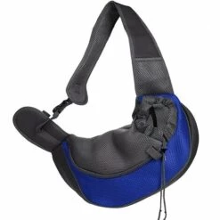 BETTERLIFE Sling Chien, Chat Animal De Compagnie Sac De Transport Pour Chien Sac De Transport Réglable épaule Sac De Transport En Filet Respirant - Convient Aux Chiots De Moins De 5 Kg, 37 X 29 X 25 Cm (L, Blue)