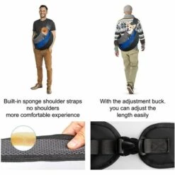 BETTERLIFE Sling Chien, Chat Animal De Compagnie Sac De Transport Pour Chien Sac De Transport Réglable épaule Sac De Transport En Filet Respirant - Convient Aux Chiots De Moins De 5 Kg, 37 X 29 X 25 Cm (L, Blue) -Cage, caisse et transport pour chien Soldes 31050390 3