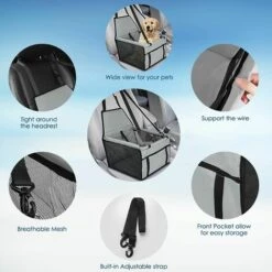 BRIDAY Siège Rehausseur Pour Animaux De Compagnie Pour Petits Chiens, Housse De Siège Rehausseur Imperméable Et Respirant Pour Chien, Sac De Transport Protecteur Pour Animaux De Compagnie Gris 9 BRIDAY Siège Rehausseur Pour Animaux De Compagnie Pour Petits Chiens, Housse De Siège Rehausseur Imperméable Et Respirant Pour Chien, Sac De Transport Protecteur Pour Animaux De Compagnie Gris -Cage, caisse et transport pour chien Soldes 31510995 5