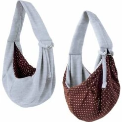 ABCRITAL Porte-Écharpe Pour Chien Et Chat - Sac Papoose Réversible Mains Libres Pour Animaux De Compagnie - Conception De Pochette Souple Et Fourre-Tout - Convient Aux Chiots, Petits Chiens Et Chats Pour Les Voyages En Plein Air