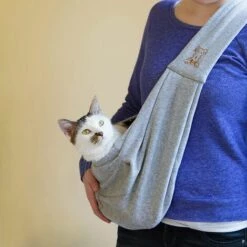ABCRITAL Porte-Écharpe Pour Chien Et Chat - Sac Papoose Réversible Mains Libres Pour Animaux De Compagnie - Conception De Pochette Souple Et Fourre-Tout - Convient Aux Chiots, Petits Chiens Et Chats Pour Les Voyages En Plein Air -Cage, caisse et transport pour chien Soldes 31857371 3