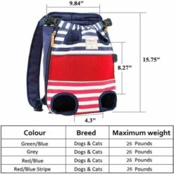 BEARSU Sac Ventral De Transport Sac De Voyage Pour Chien Sac à Dos Pour Petit Animaux 12KG Rouge 7 BEARSU Sac Ventral De Transport Sac De Voyage Pour Chien Sac à Dos Pour Petit Animaux 12KG Rouge -Cage, caisse et transport pour chien Soldes 31952560 3