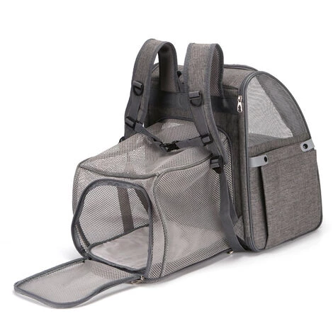 Triomphe Sac à Dos Pour Animaux De Compagnie Chat Chien Extensible Sac Transport Pour Chat Petit Chien Respirant, Sac A Dos De Transport Chat Avec Matelas En Peluche Amovible, Pour Voyage En Train/Voiture/Restaurant/Avion ,kaki 2 Triomphe Sac à Dos Pour Animaux De Compagnie Chat Chien Extensible Sac Transport Pour Chat Petit Chien Respirant, Sac A Dos De Transport Chat Avec Matelas En Peluche Amovible, Pour Voyage En Train/Voiture/Restaurant/Avion ,kaki – Image 2
