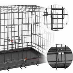 SIFREE Cage Pour Chiens,Cage D'exterieur1 Portes, Pliable, Transportable，61*46*48cm -Cage, caisse et transport pour chien Soldes 32327259 3