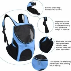 AIDUCHO Sac A Dos De Transport Pour Chien Chat, Mains Libres Ventilation Réglable Sac à Double Bandoulière Pour Porter Chien Chat Chinot Chaton Lapin Marcher Randonnée Voyager(Bleu Clair) 7 AIDUCHO Sac A Dos De Transport Pour Chien Chat, Mains Libres Ventilation Réglable Sac à Double Bandoulière Pour Porter Chien Chat Chinot Chaton Lapin Marcher Randonnée Voyager(Bleu Clair) -Cage, caisse et transport pour chien Soldes 32751722 3