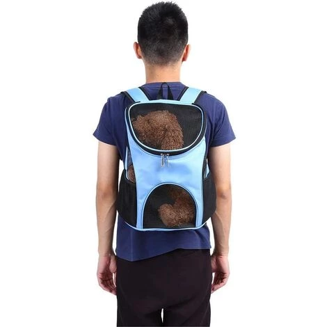 AIDUCHO Sac A Dos De Transport Pour Chien Chat, Mains Libres Ventilation Réglable Sac à Double Bandoulière Pour Porter Chien Chat Chinot Chaton Lapin Marcher Randonnée Voyager(Bleu Clair) 2 AIDUCHO Sac A Dos De Transport Pour Chien Chat, Mains Libres Ventilation Réglable Sac à Double Bandoulière Pour Porter Chien Chat Chinot Chaton Lapin Marcher Randonnée Voyager(Bleu Clair) – Image 2