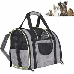 AIDUCHO Sac à Dos Chat Chien Extensible 90%, Sac Transport Pour Chat Petit Chien Respirant, Sac A Dos De Transport Chat Avec Matelas En Peluche Amovible, Pour Voyage En Train/Voiture/Restaurant/Avion