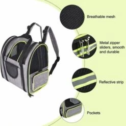 AIDUCHO Sac à Dos Chat Chien Extensible 90%, Sac Transport Pour Chat Petit Chien Respirant, Sac A Dos De Transport Chat Avec Matelas En Peluche Amovible, Pour Voyage En Train/Voiture/Restaurant/Avion 7 AIDUCHO Sac à Dos Chat Chien Extensible 90%, Sac Transport Pour Chat Petit Chien Respirant, Sac A Dos De Transport Chat Avec Matelas En Peluche Amovible, Pour Voyage En Train/Voiture/Restaurant/Avion -Cage, caisse et transport pour chien Soldes 32751921 3