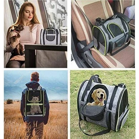 AIDUCHO Sac à Dos Chat Chien Extensible 90%, Sac Transport Pour Chat Petit Chien Respirant, Sac A Dos De Transport Chat Avec Matelas En Peluche Amovible, Pour Voyage En Train/Voiture/Restaurant/Avion 4 AIDUCHO Sac à Dos Chat Chien Extensible 90%, Sac Transport Pour Chat Petit Chien Respirant, Sac A Dos De Transport Chat Avec Matelas En Peluche Amovible, Pour Voyage En Train/Voiture/Restaurant/Avion – Image 4