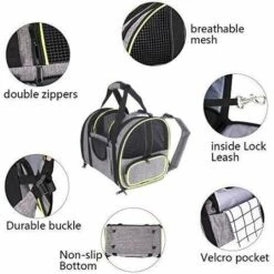 AIDUCHO Sac à Dos Chat Chien Extensible 90%, Sac Transport Pour Chat Petit Chien Respirant, Sac A Dos De Transport Chat Avec Matelas En Peluche Amovible, Pour Voyage En Train/Voiture/Restaurant/Avion 9 AIDUCHO Sac à Dos Chat Chien Extensible 90%, Sac Transport Pour Chat Petit Chien Respirant, Sac A Dos De Transport Chat Avec Matelas En Peluche Amovible, Pour Voyage En Train/Voiture/Restaurant/Avion -Cage, caisse et transport pour chien Soldes 32751921 5