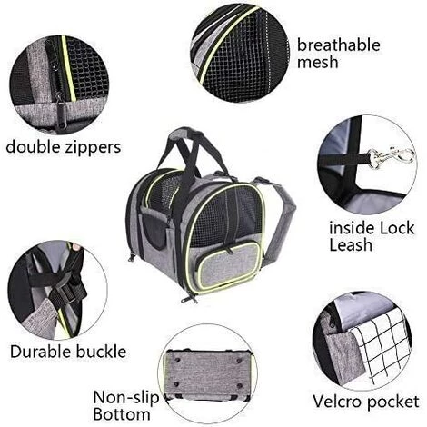 AIDUCHO Sac à Dos Chat Chien Extensible 90%, Sac Transport Pour Chat Petit Chien Respirant, Sac A Dos De Transport Chat Avec Matelas En Peluche Amovible, Pour Voyage En Train/Voiture/Restaurant/Avion 5 AIDUCHO Sac à Dos Chat Chien Extensible 90%, Sac Transport Pour Chat Petit Chien Respirant, Sac A Dos De Transport Chat Avec Matelas En Peluche Amovible, Pour Voyage En Train/Voiture/Restaurant/Avion – Image 5
