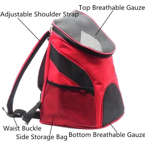 AIDUCHO Chien Carrier Backpack, Mains Libres Ventilation Réglable Mains Marcher Randonnée Voyager Double Sac à Bandoulière Pour Porter Chien Chien(café) 4 AIDUCHO Chien Carrier Backpack, Mains Libres Ventilation Réglable Mains Marcher Randonnée Voyager Double Sac à Bandoulière Pour Porter Chien Chien(café) – Image 4