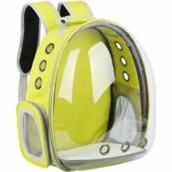 AIDUCHO Portable Transparent Voyage Sac De Transport Pour Animaux De Compagnie Respirant Espace Capsule Bulle Chat Chien Transporteur Sac À Dos Pour Shopping Randonnée Marche Cyclisme En Plein Air, Jaune
