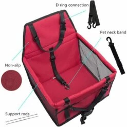 AIDUCHO Siège D'appoint De Voiture Pour Les Chiens Ou Chats, Sac Transport Chien Voiture Housse De Rehausseur En Tissu Oxford étanche Avec Ceinture De Sécurité De Voyage Pour Chinots (Rouge) 8 AIDUCHO Siège D'appoint De Voiture Pour Les Chiens Ou Chats, Sac Transport Chien Voiture Housse De Rehausseur En Tissu Oxford étanche Avec Ceinture De Sécurité De Voyage Pour Chinots (Rouge) -Cage, caisse et transport pour chien Soldes 32752486 4