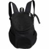 AIDUCHO Sac A Dos De Transport Pour Chien Chat, Mains Libres Ventilation Réglable Sac à Double Bandoulière Pour Porter Chien Chat Chinot Chaton Lapin Marcher Randonnée Voyager(Noir)