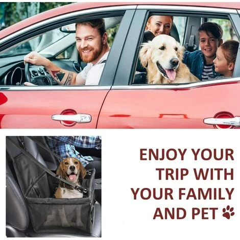 AIDUCHO Housse De Siège Auto Pour Chien Couverture Protection De Siège Voiture Avec Laisse De Sécurité Imperméable Respirante Pour Voyage Avec Chiot Petit Chien Chat (Noir) 2 AIDUCHO Housse De Siège Auto Pour Chien Couverture Protection De Siège Voiture Avec Laisse De Sécurité Imperméable Respirante Pour Voyage Avec Chiot Petit Chien Chat (Noir) – Image 2