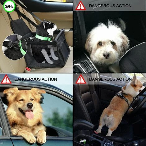 AIDUCHO Housse De Siège Auto Pour Chien Couverture Protection De Siège Voiture Avec Laisse De Sécurité Imperméable Respirante Pour Voyage Avec Chiot Petit Chien Chat (Noir) 3 AIDUCHO Housse De Siège Auto Pour Chien Couverture Protection De Siège Voiture Avec Laisse De Sécurité Imperméable Respirante Pour Voyage Avec Chiot Petit Chien Chat (Noir) – Image 3
