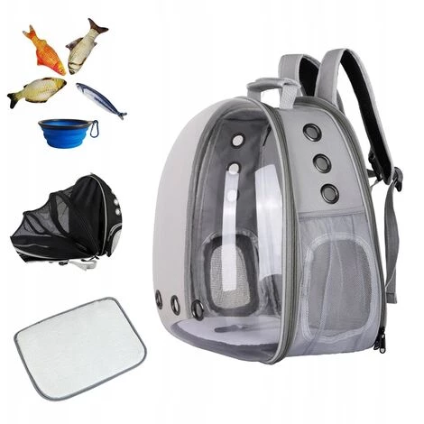 DIYOZZY Sac à Dos Pour Chat Sac à Bulles, Petit Sac à Dos Pour Chien Pour Petits Chiens, Space Capsule Pet Carrier Dog Randonnée Sac à Dos Transporteur De Voyage Approuvé Par La Compagnie Aérienne - Gris 1 DIYOZZY Sac à Dos Pour Chat Sac à Bulles, Petit Sac à Dos Pour Chien Pour Petits Chiens, Space Capsule Pet Carrier Dog Randonnée Sac à Dos Transporteur De Voyage Approuvé Par La Compagnie Aérienne - Gris