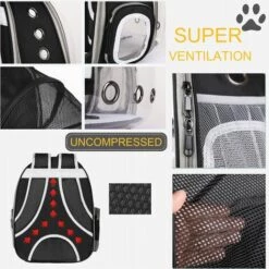 DIYOZZY Sac à Dos Pour Chat Sac à Bulles, Petit Sac à Dos Pour Chien Pour Petits Chiens, Space Capsule Pet Carrier Dog Randonnée Sac à Dos Transporteur De Voyage Approuvé Par La Compagnie Aérienne - Gris 8 DIYOZZY Sac à Dos Pour Chat Sac à Bulles, Petit Sac à Dos Pour Chien Pour Petits Chiens, Space Capsule Pet Carrier Dog Randonnée Sac à Dos Transporteur De Voyage Approuvé Par La Compagnie Aérienne - Gris -Cage, caisse et transport pour chien Soldes 33353370 4