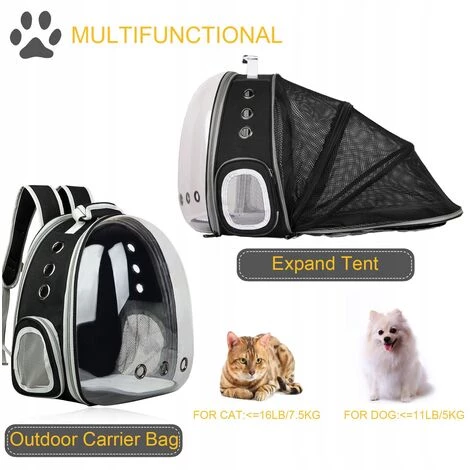DIYOZZY Sac à Dos Pour Chat Sac à Bulles, Petit Sac à Dos Pour Chien Pour Petits Chiens, Space Capsule Pet Carrier Dog Randonnée Sac à Dos Transporteur De Voyage Approuvé Par La Compagnie Aérienne - Gris 5 DIYOZZY Sac à Dos Pour Chat Sac à Bulles, Petit Sac à Dos Pour Chien Pour Petits Chiens, Space Capsule Pet Carrier Dog Randonnée Sac à Dos Transporteur De Voyage Approuvé Par La Compagnie Aérienne - Gris – Image 5