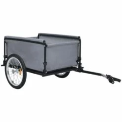 VidaXL Remorque De Bicyclette Noir Et Bleu 65 Kg - Noir -Cage, caisse et transport pour chien Soldes 33783471 5