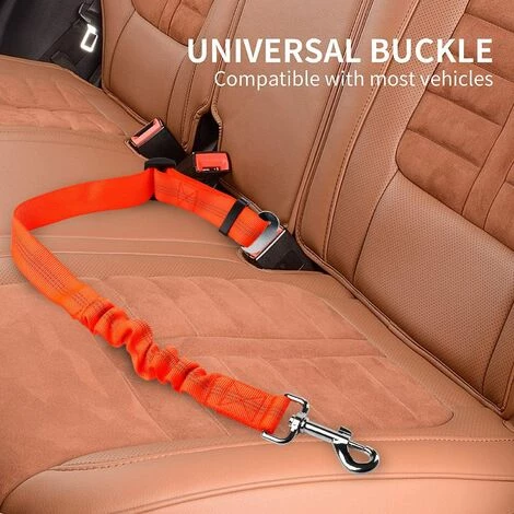BETTERLIFE Lot De 2 Voiture Ceinture De Securite Pour Chien, Avec Absorption Des Chocs Et Mousqueton Elastique Reglable Pour Chien Harnais De Securite Superieure Pour Tous Les Chiens Et Chats, Orange 5 BETTERLIFE Lot De 2 Voiture Ceinture De Securite Pour Chien, Avec Absorption Des Chocs Et Mousqueton Elastique Reglable Pour Chien Harnais De Securite Superieure Pour Tous Les Chiens Et Chats, Orange – Image 5