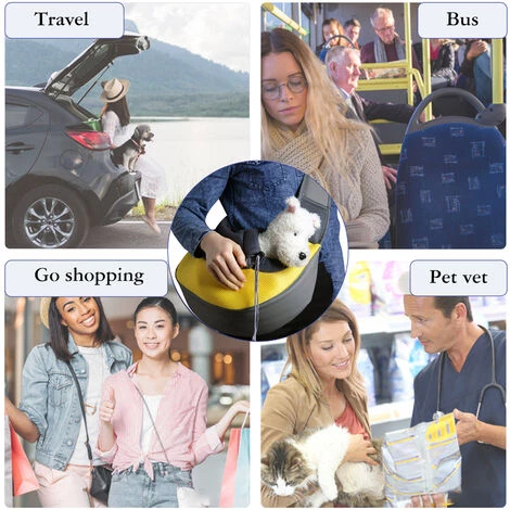 ASUPERMALL Sling Cat Transporteur De Chien Porteur De Chien Sling Sac Pet Sac A Bandouliere Sac Voyage Chien Mains Libres, Blue-S - Blue-S 4 ASUPERMALL Sling Cat Transporteur De Chien Porteur De Chien Sling Sac Pet Sac A Bandouliere Sac Voyage Chien Mains Libres, Blue-S - Blue-S – Image 4