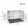SKECTEN Caisse De Transport Pour Chien En Acier Pliable Noir 106*76*71cm