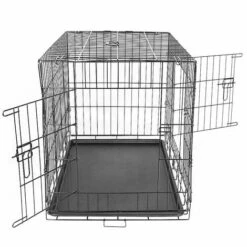 SKECTEN Caisse De Transport Pour Chien En Acier Pliable Noir 106*76*71cm -Cage, caisse et transport pour chien Soldes 34559446 3