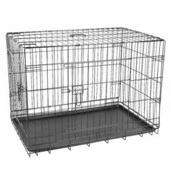 SKECTEN Caisse De Transport Pour Chien En Acier Pliable Noir 106*76*71cm -Cage, caisse et transport pour chien Soldes 34559446 5