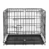 SKECTEN Cage Pour Chien Pliable 2 Portes Métallique Avec Poignée Et Plateau 75 X 47 X 54cm