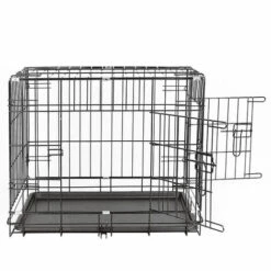 SKECTEN Cage Pour Chien Pliable 2 Portes Métallique Avec Poignée Et Plateau 75 X 47 X 54cm -Cage, caisse et transport pour chien Soldes 34559496 3