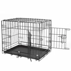 SKECTEN Cage Pour Chien Pliable 2 Portes Métallique Avec Poignée Et Plateau 75 X 47 X 54cm -Cage, caisse et transport pour chien Soldes 34559496 5