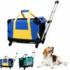 ASUPERMALL Pet Carrier Roulant Pet Carrier Avec Amovible Roues Telescopique Poignee De Marche Pour Chiens Ou Chats Poids Moins De 15 Kg, Bleu - Bleu