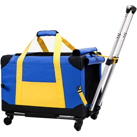 ASUPERMALL Pet Carrier Roulant Pet Carrier Avec Amovible Roues Telescopique Poignee De Marche Pour Chiens Ou Chats Poids Moins De 15 Kg, Bleu - Bleu 2 ASUPERMALL Pet Carrier Roulant Pet Carrier Avec Amovible Roues Telescopique Poignee De Marche Pour Chiens Ou Chats Poids Moins De 15 Kg, Bleu - Bleu – Image 2