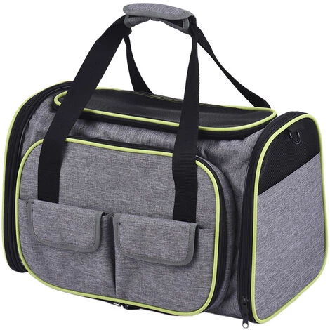 DADYPET Extensible 600D Materiel Voyage Pet Carrier Doux Sided Pliable Chien Chat Sac De Transport Avec Polaire Mat Grand Espace Facile A Transporter Sur Les Bagages, Gris, L 1 DADYPET Extensible 600D Materiel Voyage Pet Carrier Doux Sided Pliable Chien Chat Sac De Transport Avec Polaire Mat Grand Espace Facile A Transporter Sur Les Bagages, Gris, L