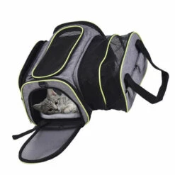 DADYPET Extensible 600D Materiel Voyage Pet Carrier Doux Sided Pliable Chien Chat Sac De Transport Avec Polaire Mat Grand Espace Facile A Transporter Sur Les Bagages, Gris, L 7 DADYPET Extensible 600D Materiel Voyage Pet Carrier Doux Sided Pliable Chien Chat Sac De Transport Avec Polaire Mat Grand Espace Facile A Transporter Sur Les Bagages, Gris, L -Cage, caisse et transport pour chien Soldes 34958468 3