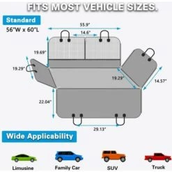 DONTODENT Housse De Siège De Voiture Pour Chien Housse De Siège De Chien Imperméable Et Résistante Aux Rayures, Adaptée Aux Voitures Avec Filet Visuel, Hamac De Voiture De Chien Oxford 600D Housse De Siège Pour Animal De Compagnie Convertible Housse De Protection C -Cage, caisse et transport pour chien Soldes 34977128 3
