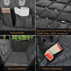 DONTODENT Housse De Siège De Voiture Pour Chien 100% Imperméable, Housse De Siège Pour Chien Avec Ailes Latérales, Housse De Siège Arrière Pour Animal De Compagnie-noir, Hamac Convertible B 7 DONTODENT Housse De Siège De Voiture Pour Chien 100% Imperméable, Housse De Siège Pour Chien Avec Ailes Latérales, Housse De Siège Arrière Pour Animal De Compagnie-noir, Hamac Convertible B -Cage, caisse et transport pour chien Soldes 34977418 4