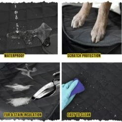DONTODENT Housse De Siège Avant Pour Chien, Housse De Siège Pour Chien 100% Imperméable, Housse De Siège Avant Pour Chien Antidérapante Et Résistante Aux Rayures, Housse De Siège Avant Lavable Pour Animaux De Compagnie Pour Camions, Voitures Et SUV -Cage, caisse et transport pour chien Soldes 34977569 4