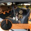 DONTODENT Housse De Siège Pour Chien Housse De Siège De Voiture Pour Animal De Compagnie 100% Imperméable à L'eau Housse De Siège Pour Animal De Compagnie Hamac 600D Robuste Anti-rayures Antidérapante Durable Douce Housse De Siège Arrière Pour Animaux De Compagnie,