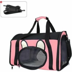 TODECO Sac De Transport Pour Animaux, Sac Pour Chats Et Chiens, 50 X 31 X 29 Cm, Rose, Matériau: Mesh Material, Polyester - Rose