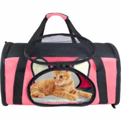 TODECO Sac De Transport Pour Animaux, Sac Pour Chats Et Chiens, 50 X 31 X 29 Cm, Rose, Matériau: Mesh Material, Polyester - Rose -Cage, caisse et transport pour chien Soldes 35074840 5