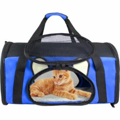 TODECO Sac De Transport Pour Animaux, Sac Pour Chats Et Chiens, 50 X 31 X 29 Cm, Bleu, Matériau: Mesh Material, Polyester - Bleu -Cage, caisse et transport pour chien Soldes 35074848 5